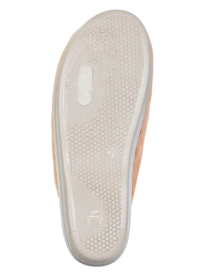 Tweepack klassieke damespantoffels, breedte G, met fonkelende strass-steentjes 1x Bordeaux, 1x Kameel