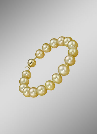 Armband met gouden Zuidzee parels 