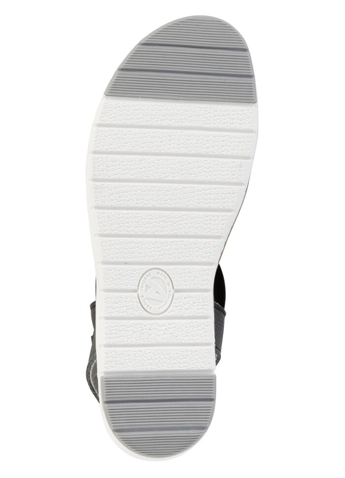 ELENA EDEN sandaal met praktische elastische bandages ZWART