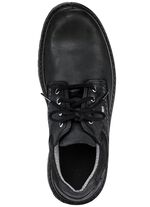 GINO GALANTE, ademende heren veterschoenen met uitneembaar voetbed ZWART