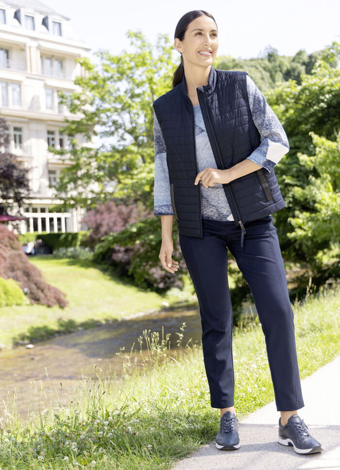 Gewatteerd vest met lichte vulling 