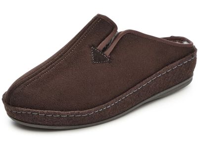 Ademende herenpantoffels, met nieuwe wol 