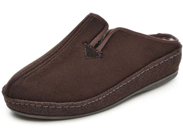 Ademende herenpantoffels, met nieuwe wol 