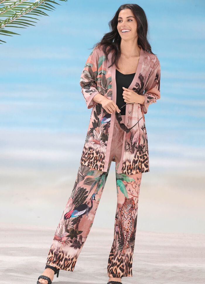 Laurina blousejasje met briljant kleurenprintdesign 