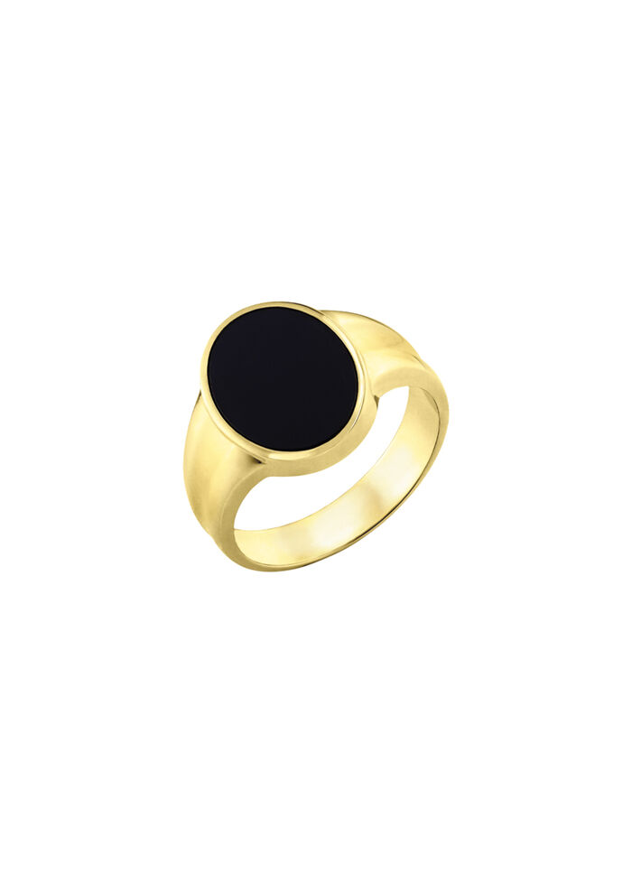 Mannelijke herenring met onyx 