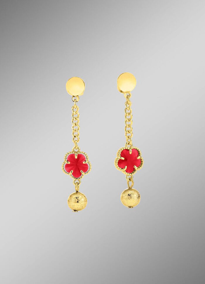 Sieradenset, 3-delig, met bloemmotief 