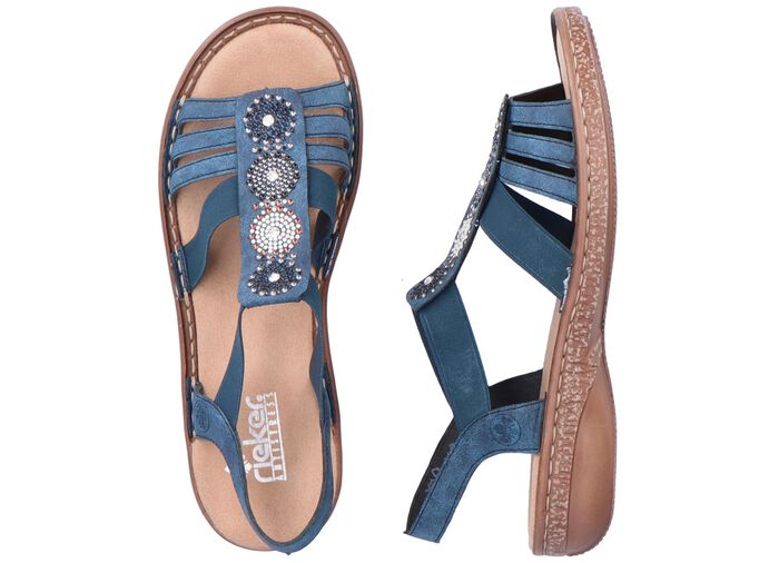 Rieker sandaal met strass steentjes 