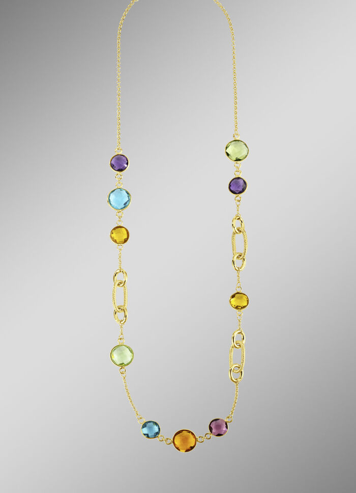 Kleurrijke elegantie: ketting met kwarts 