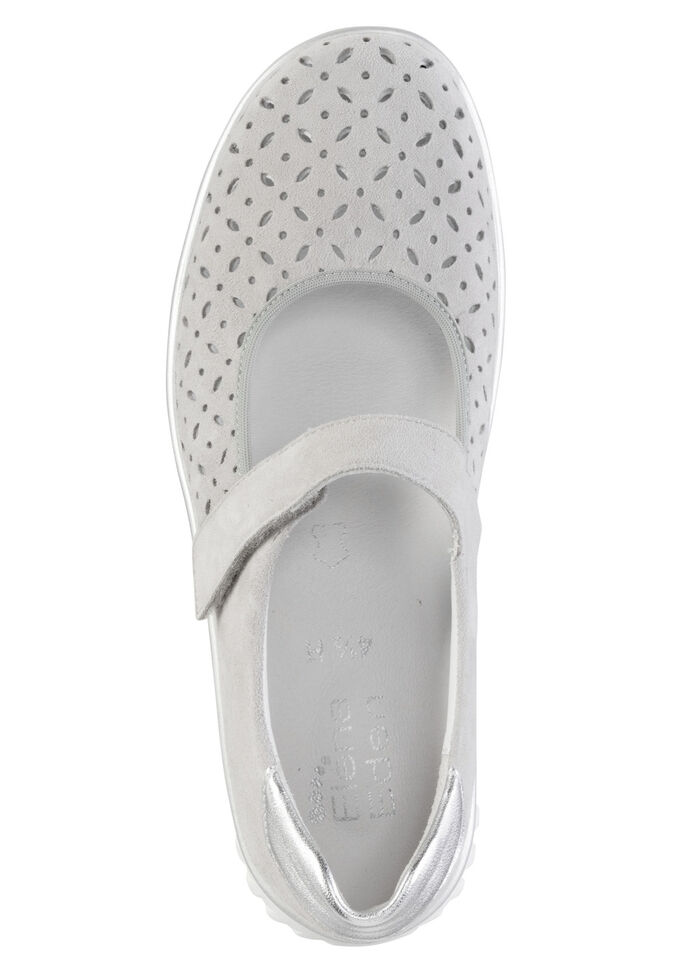 Bretels schoenen PASTELGRIJS-ZILVER