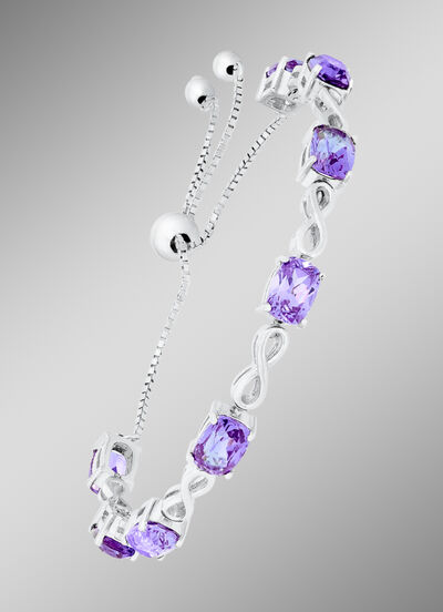Elegante armband met echte amethist 