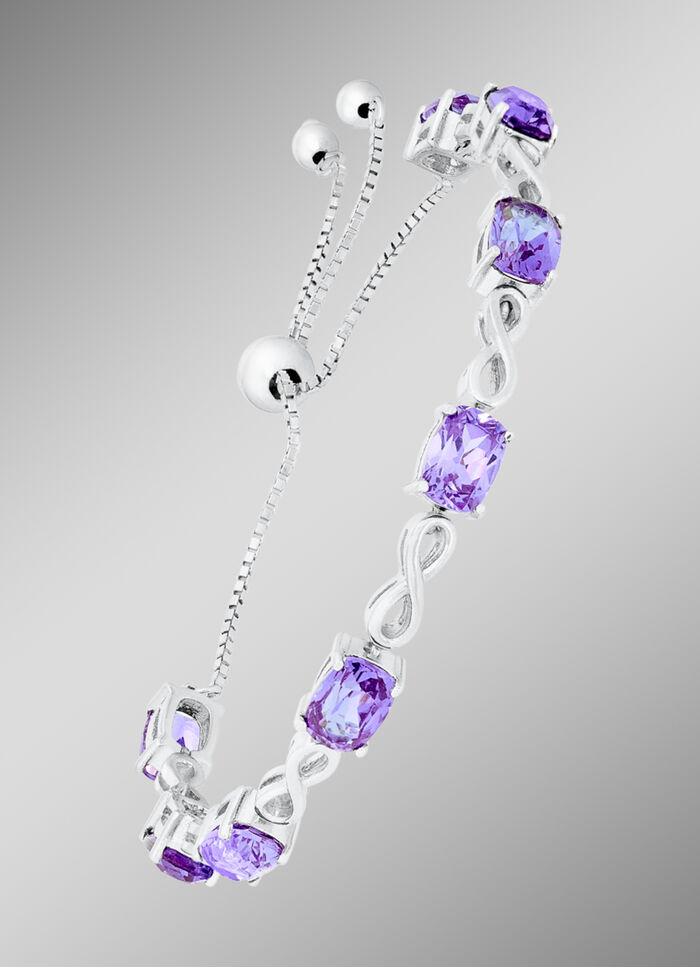 Elegante armband met echte amethist 