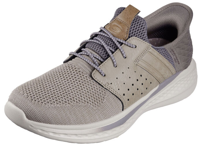 SKECHERS pantoffels met voorgevormde instaphielplaat TAUPE-GRIJS