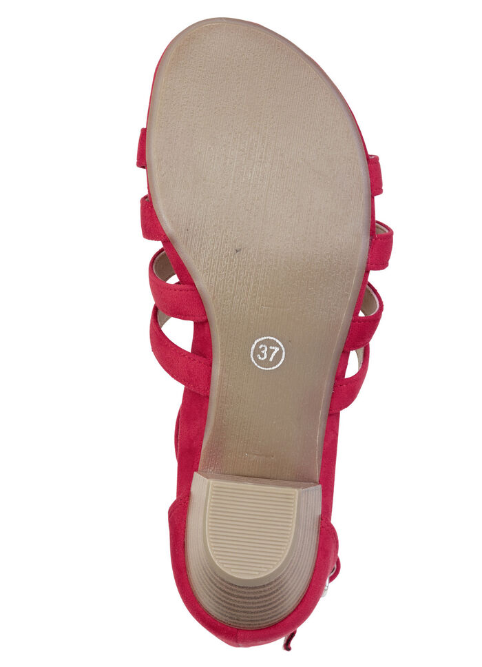 Andrea Conti, modieuze damessandalen, breedte G, met elastische band ROT