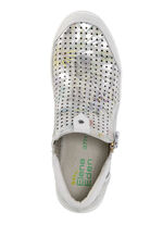 ELENA EDEN laarsje van zacht glanzend rundnubuckleer ECRU