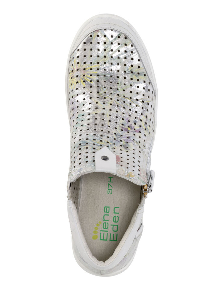 ELENA EDEN laarsje van zacht glanzend rundnubuckleer ECRU