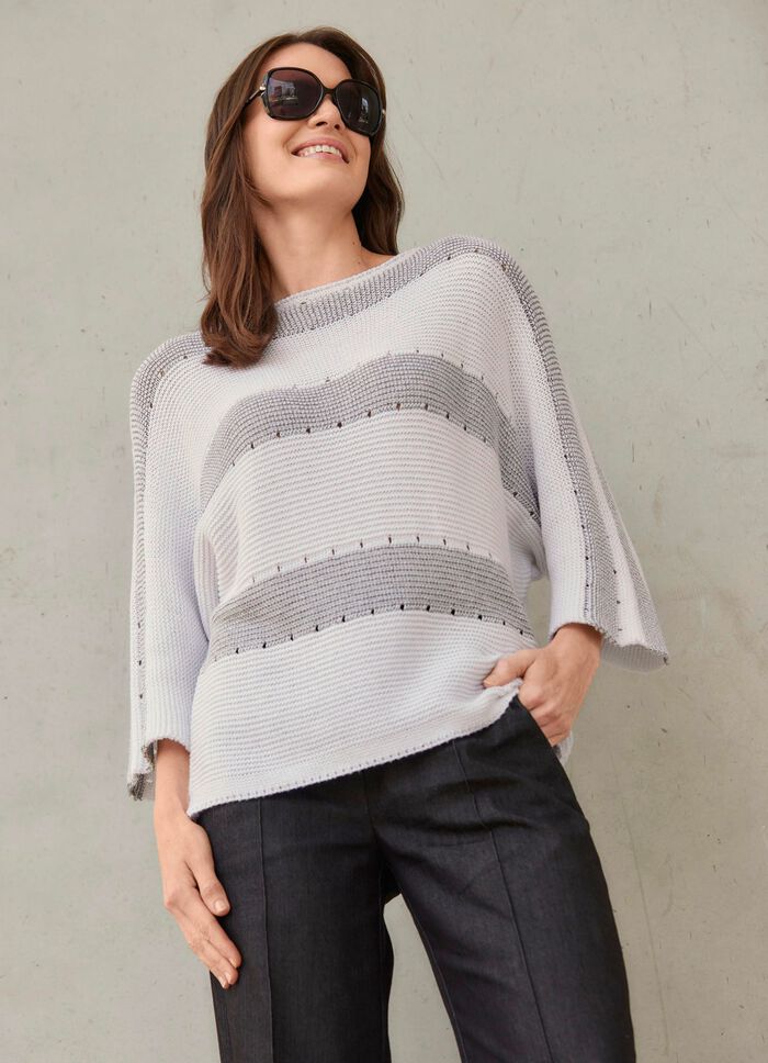 Trui met elegante glitteraccenten 