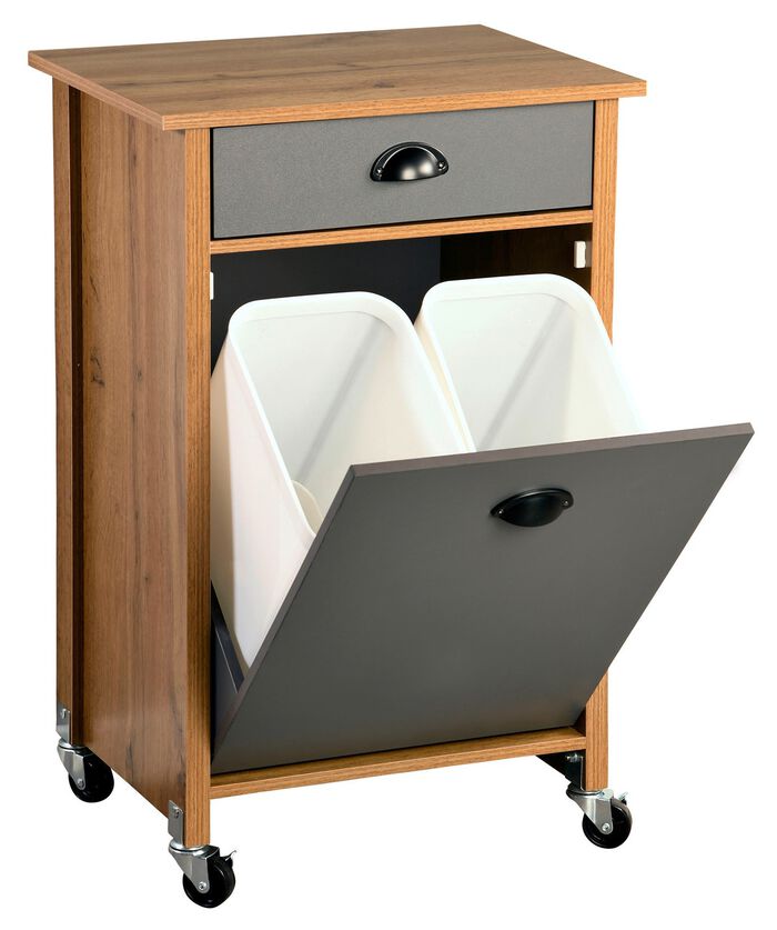 Keukentrolley met huisvuilsorteersysteem 