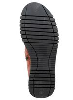 Gemini enkellaarsjes met ruches en decoratieve knopen COGNAC