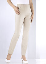 Broek met uitgesneden tailleband BEIGE