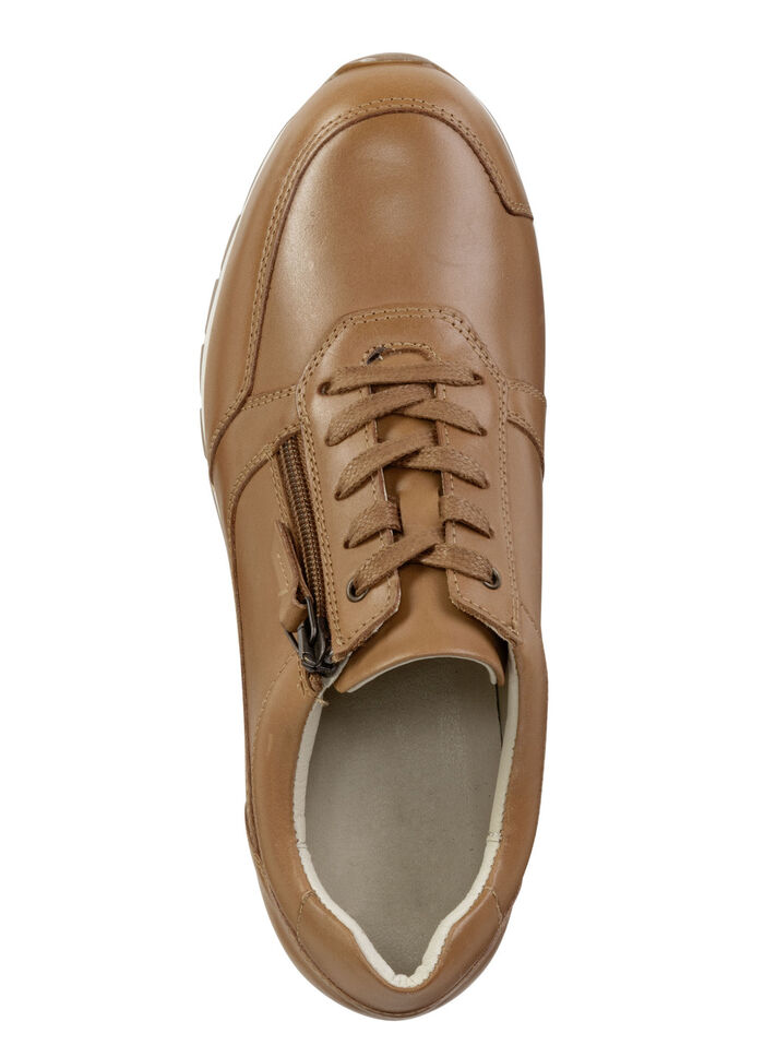 ELENA EDEN, sportieve damessneakers, breedte H, met uitneembaar voetbed CAMEL