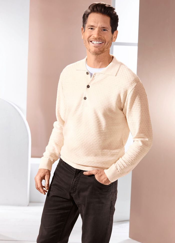 Polotrui met korte knoopsluiting in 3 kleuren 