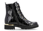 Remonte, stijlvolle dames enkellaarsjes, winterschoenen, breedte G, met uitneembaar voetbed SCHWARZ-GOLD