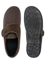 Aerosoft® Flex stretch klittenbandpantoffels van Jürgen Hirsch® BRUIN