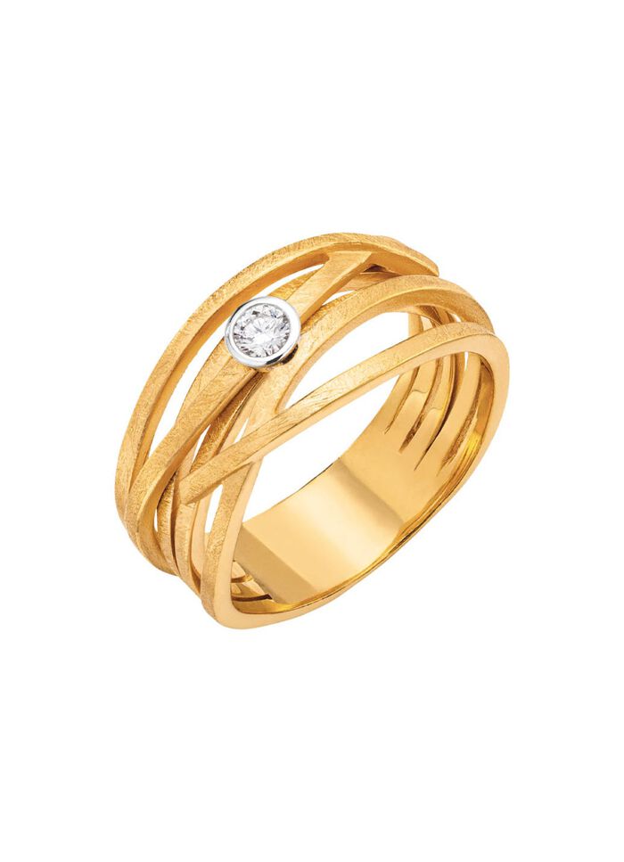 Edele damesring met diamant 