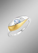 Stijlvolle damesring met blauwe topaas 