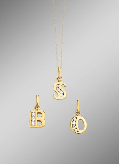 Letterhanger van edelgoud 