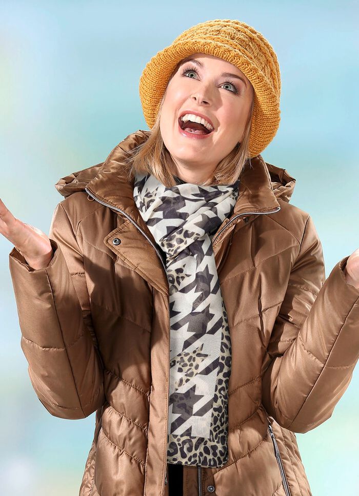 Sjaal met pied-de-poule-motief 