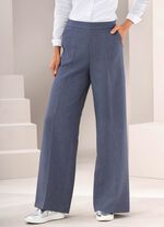 Broek met modieuze wijdte 