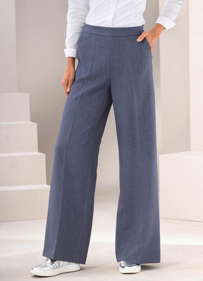 Broek met modieuze wijdte 