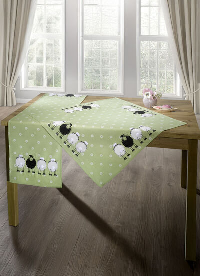 Tafel- en kamerdecoratie met pluche applicaties 