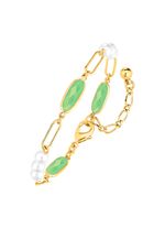 Sieradenset, 3-delig, van messing met kristalstenen 