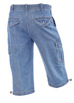 Denim bermudashort met cargozakken in 3 kleuren LICHTJEANS