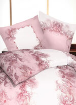 Gemakkelijk te strijken beddengoedset met ritssluiting ROSÉ