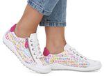 Remonte sneakers gemaakt van gecoat leer met stoere print 