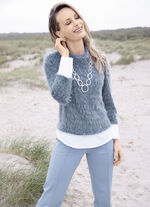 Trui in 2-in-1-look DENIM-RAUCHBLAU-SCHWARZ-WEISS