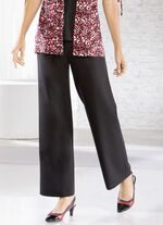 Broek in trendy palazzo-vorm ZWART