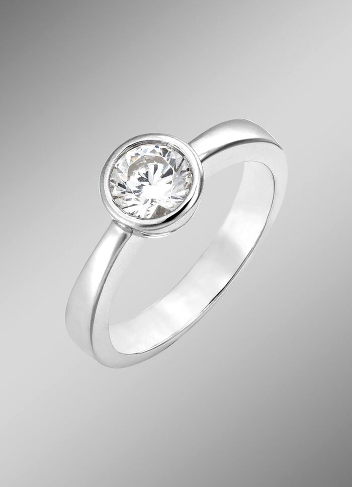 Betoverende damesring met synthetische zirkonia 