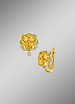 Clip-oorbellen met bloemenontwerp 