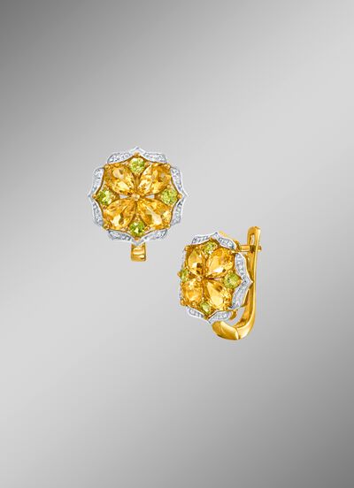 Clip-oorbellen met bloemenontwerp 