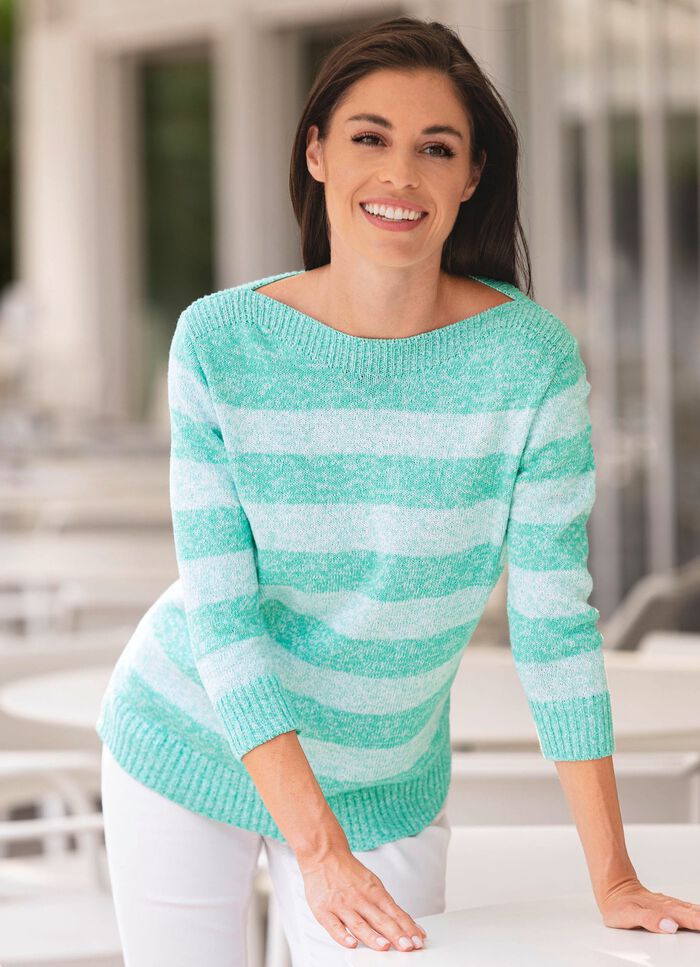 Trui gemaakt van gem&ecirc;leerd garen 