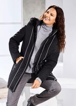 Jas met contrasterende biezen 