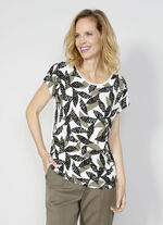 Shirt met bladprint 