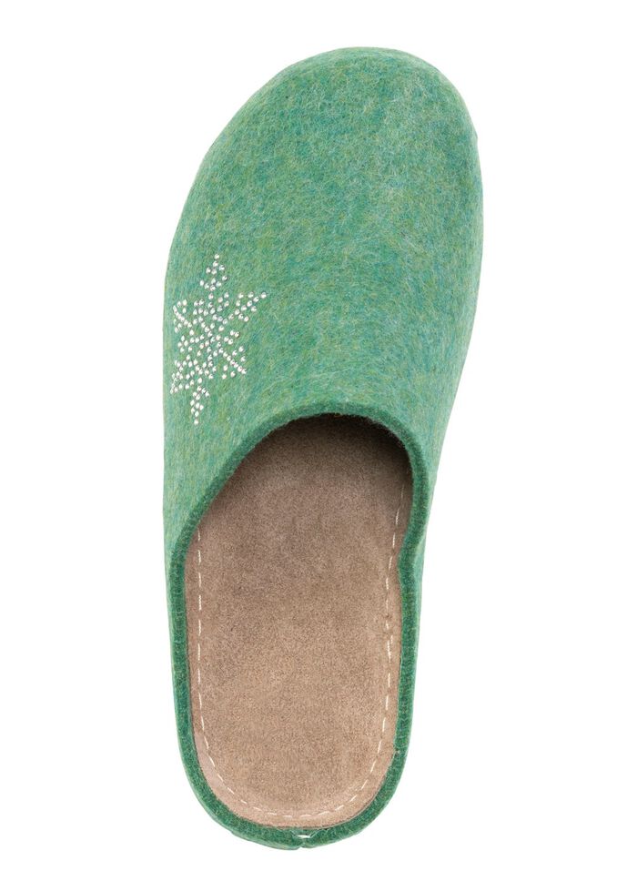 Laurina pantoffels met slimme klinknagels CARIBISCH GROEN