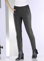 Broek met zakken met ritssluiting ANTHRAZIT MELIERT