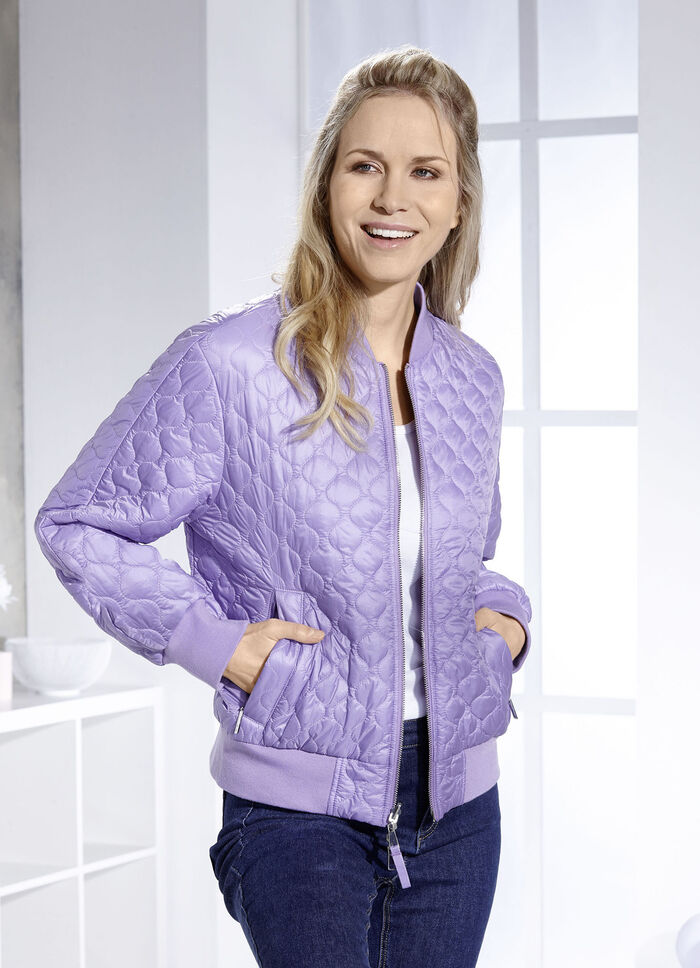 Functionele omkeerbare blouson met ribgebreide kraag VIOLET
