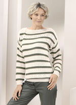 Trui met glitteraccenten ECRU-OLIV-BEIGE